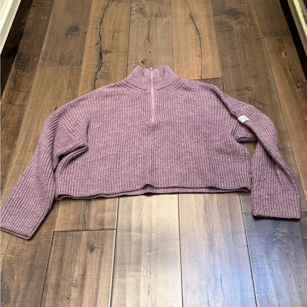 BDG Mauve Half-Zip Turtleneck Sweater